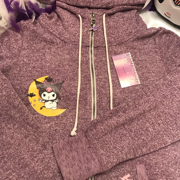 Adorable vintage y2k custom kuromi hoodie 😈💜 - Picture 10 of 14